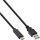 InLine USB 2.0 Kabel, Typ C Stecker an A Stecker, schwarz, 1,5m