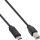 InLine® USB 2.0 Kabel, USB-C Stecker an USB-B Stecker, schwarz, 1,5m