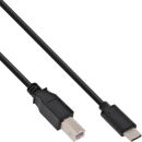 InLine USB 2.0 Kabel, Typ C Stecker an B Stecker,...