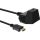 InLine® HDMI-HS Verl. m. Standfuß, m. Eth., 4K2K, ST / BU, schwarz / gold, 1m