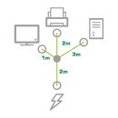 InLine Netz-Y-Kabel, 1x Schutzkontaktstecker zu 3x...