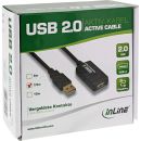 InLine USB 2.0 Aktiv-Verlängerung, mit Signalverstärkung "Repeater", Stecker A an Buchse A, 7,5m