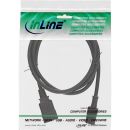 InLine Netz Adapterkabel, IEC-60320 C20 auf C13, 3x1,5mm², max. 10A, schwarz, 2m