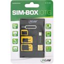 InLine SIM-BOX, Simkartenadapter und Zubehörbox mit OTG Kartenleser