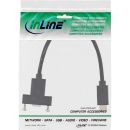 InLine USB 3.2 Gen.2 Adapterkabel, Stecker C auf Einbaubuchse C, 0,2m