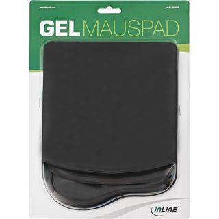 InLine Maus-Pad, schwarz, mit Gel Handballenauflage, 235x185x25mm