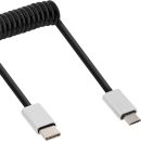 InLine USB 2.0 Spiralkabel, Typ C Stecker an Micro-B...