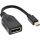 InLine® Kabel Mini DisplayPort ST zu DisplayPort BU, 4K2K, schwarz, 0,15m