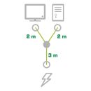 InLine® Netz-Y-Kabel, 1x Schutzkontakt ST zu 2x...