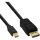 InLine Mini DisplayPort zu DisplayPort Kabel, schwarz, 1m