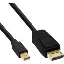 InLine Mini DisplayPort zu DisplayPort Kabel, schwarz, 2m