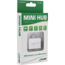 InLine® Mini USB 2.0 Hub, USB C Stecker auf 2x USB A Buchse, silber