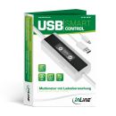 InLine USB Smart Control, Multimeter, Ladeüberwachung, USB A zu Micro-B Kabel mit Display, 1m