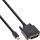 InLine Mini DisplayPort zu DVI Kabel, Mini DisplayPort Stecker auf DVI-D 24+1 Stecker, schwarz/gold, 2m