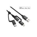 InLine® 3-in1 USB Kabel, Micro-USB/Lightning/USB-C,...