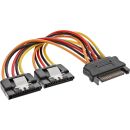 InLine® SATA Strom-Y-Kabel, SATA Buchse an 2x SATA ST...