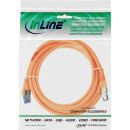 InLine Patchkabel, S/FTP (PiMf), Cat.6A, 500MHz, halogenfrei, Kupfer, orange, 0,5m