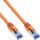 InLine® Patchkabel, S/FTP (PiMf), Cat.6A, halogenfrei, orange, 0,5m