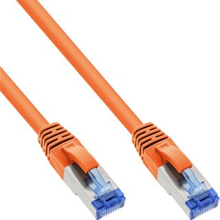 InLine® Patchkabel, S/FTP (PiMf), Cat.6A, halogenfrei, orange, 7,5m