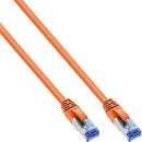 InLine Patchkabel, S/FTP (PiMf), Cat.6A, 500MHz, halogenfrei, Kupfer, orange, 5m