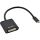 InLine USB Display Konverter, USB Typ-C Stecker zu DVI Buchse (DP Alt Mode), schwarz, 0.2m