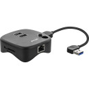 InLine USB 3.0 Multihub, schwarz