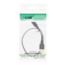 InLine USB 2.0 Flachkabel, USB A Stecker an Mini-B Stecker (5pol.), schwarz, 0,3m