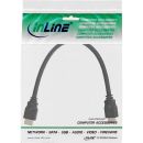 InLine HDMI Kabel, HDMI-High Speed, Stecker / Stecker, schwarz, 0,3m