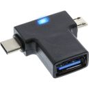 InLine USB 3.1/2.0 OTG T-Adapter, Typ C Stecker oder...