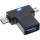 InLine USB 3.1/2.0 OTG T-Adapter, Typ C Stecker oder Micro-USB an A Buchse