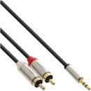 InLine Basic Slim Audio Kabel Klinke 3,5mm ST an 2x Cinch...