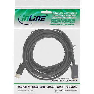 InLine DisplayPort zu HDMI Konverter Kabel, 4K/60Hz schwarz, 5m