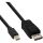 InLine Mini DisplayPort zu DisplayPort Kabel, schwarz, 5m