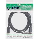 InLine® DisplayPort 1.4 Kabel, 8K4K, schwarz, vergoldete Kontakte, 0,5m