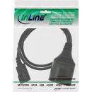 InLine® Netz Adapter Kabel, Kaltgeräte C14 auf...