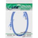 InLine® Patchkabel flach, U/FTP, Cat.6A, blau, 2m