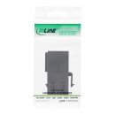 InLine® USB 3.1 Keystone Einsatz, USB-A Buchse / Buchse, gewinkelt, schwarz