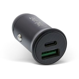 InLine® USB KFZ Stromadapter PD, 12/24V USB-A + USB-C, max. 60W, schwarz