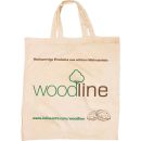 InLine Canvas Tragetasche, woodline, natur, 42x12x38cm, mit Henkel