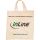 InLine Canvas Tragetasche, woodline, natur, 42x12x38cm, mit Henkel