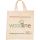 InLine Canvas Tragetasche, woodline, natur, 42x12x38cm, mit Henkel