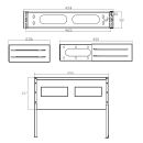 InLine 19" Rack zur Wandmontage, 2HE, 24-40cm Tiefe, mit Abdeckung, schwarz