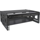 InLine 19" Rack zur Wandmontage, 4HE, 24-40cm Tiefe, mit Abdeckung, schwarz