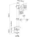 InLine Tischhalterung, für LCD-/LED- Display bis 69cm (27"), max. 10kg, schwarz