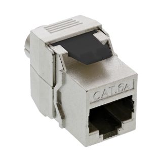 InLine® Keystone RJ45 Buchse, SNAP-In, Cat.6a, Schraubverschluss