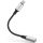 InLine Lightning Audio Adapter Kabel, für iPad, iPhone, iPod, silber/schwarz, 0,1m MFi-zertifiziert