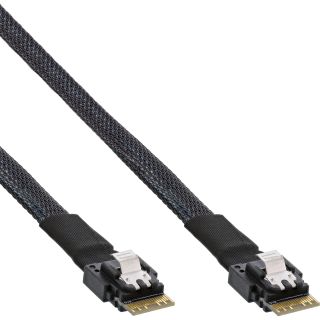 InLine Slim SAS Kabel, SFF-8654 zu SFF-8654, 24Gb/s, 0,5m