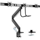 InLine® Tischhalterung mit Lifter+USB, beweglich,...