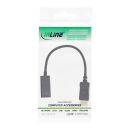 InLine® DisplayPort zu HDMI Stecker / Buchse Adapterkabel mit Audio, 4K