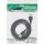 InLine® USB 2.0 Flachkabel Verlängerung, A ST / BU, schwarz, Kontakte gold, 1,5m